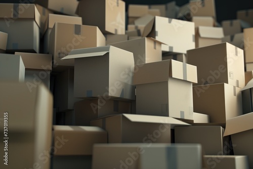 Pile of paper boxes