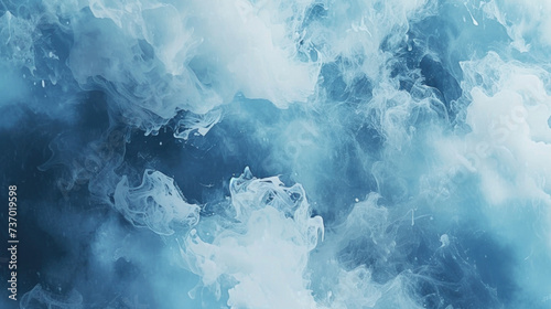 Close up view of blue and white cloud. Can be used as background or for weather-related designs © vefimov