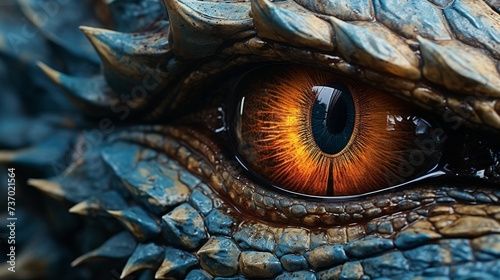 Close-Up of a Majestic Dragon's Eye