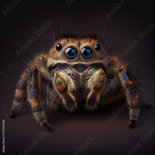 Captivating Spider Portrait in Professional Studio Setting © Robert Kneschke