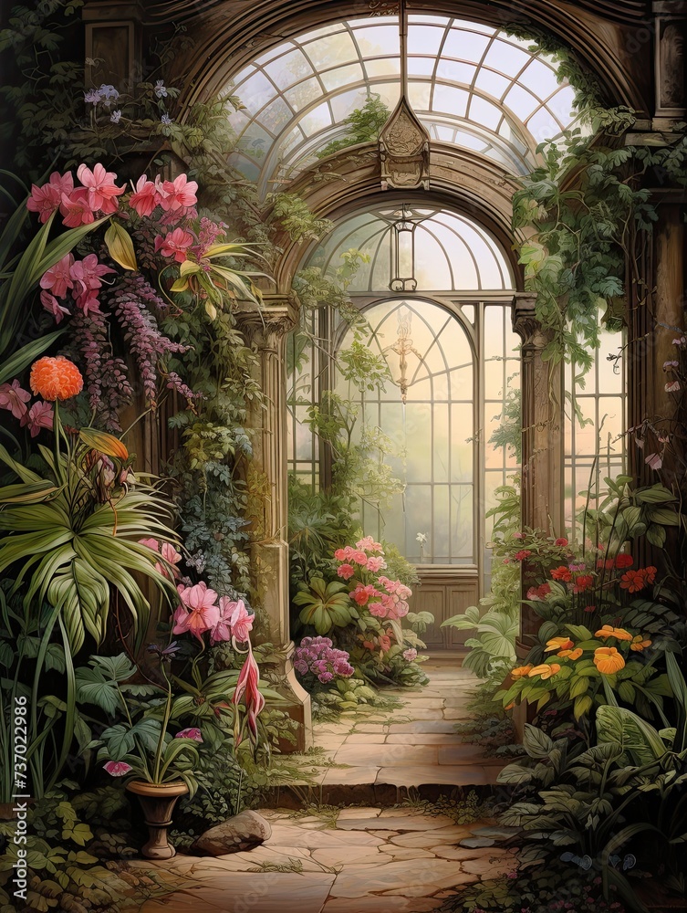 Victorian Greenhouse Botanicals: A Timeless Garden Escape
