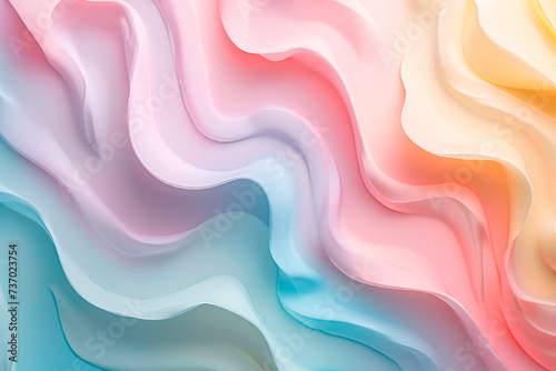 abstract background with waves in soft pastel colors