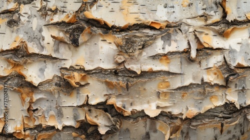 Birch bark texture. Generative AI