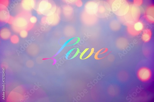 Love word texture on blur bokeh background for valentine's day Valentine's Day Wallpaper