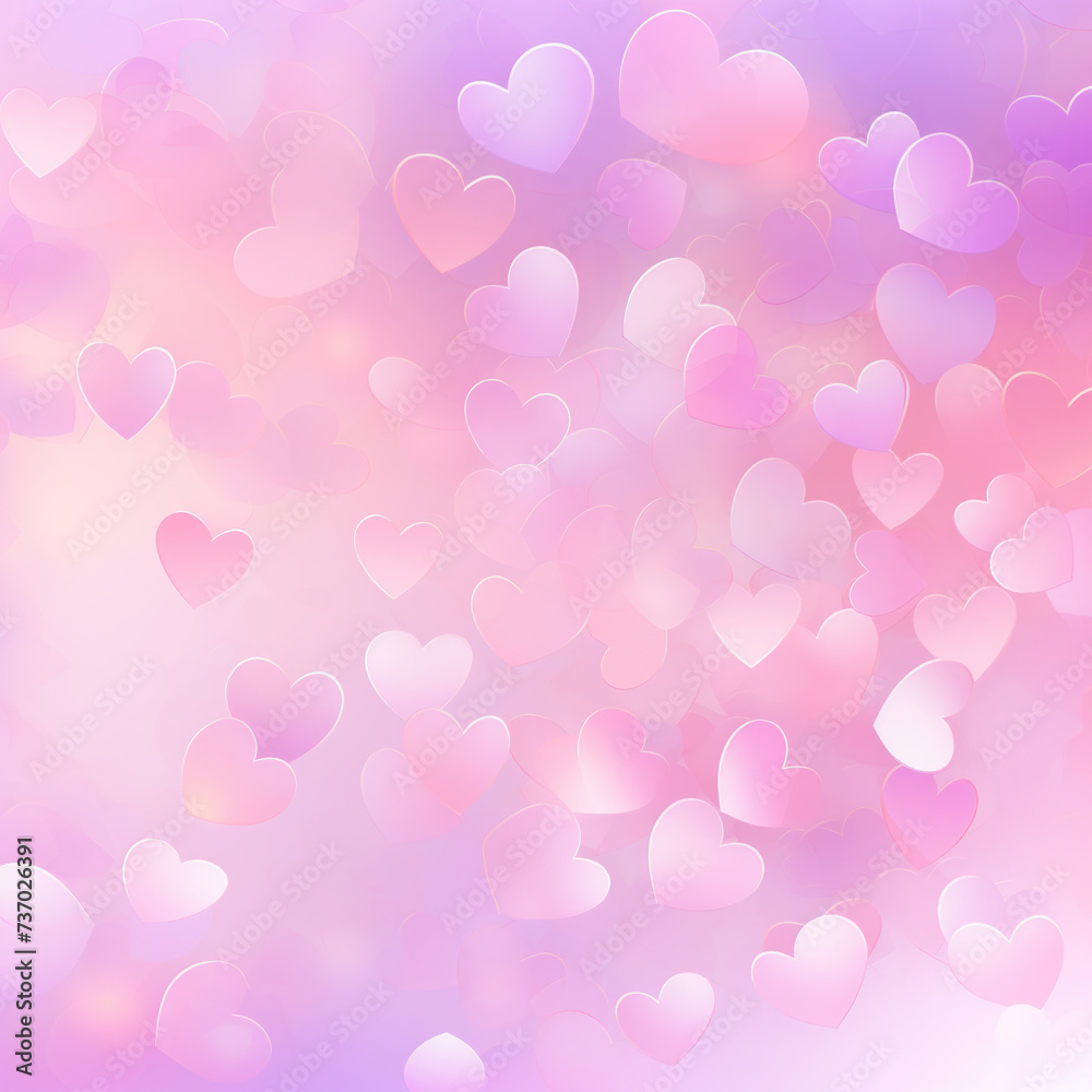 Pink hearts background