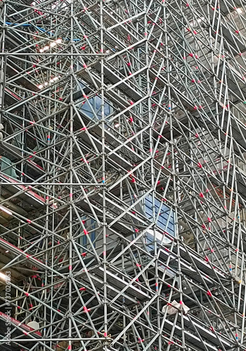 Gerüstbau am Notre Dame