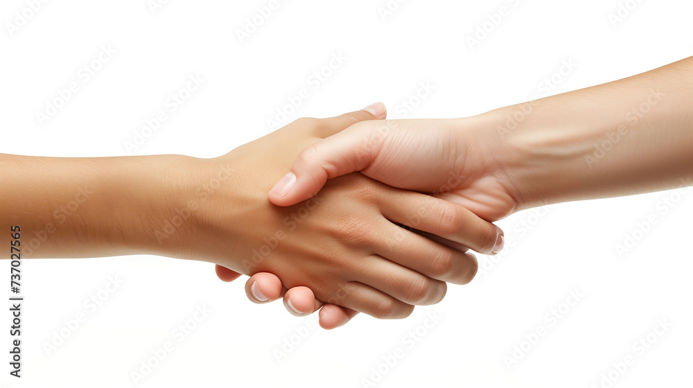 Set of A warm handshake between two individuals, symbolizing love, care, and teamwork