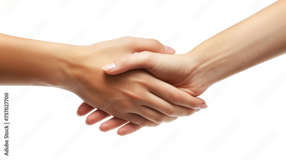 Set of A warm handshake between two individuals, symbolizing love, care, and teamwork
