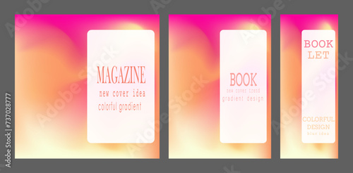 The cover is with a gradient. Colorful blur  the idea of a banner  brochure  catalog or booklet. A template for creative design