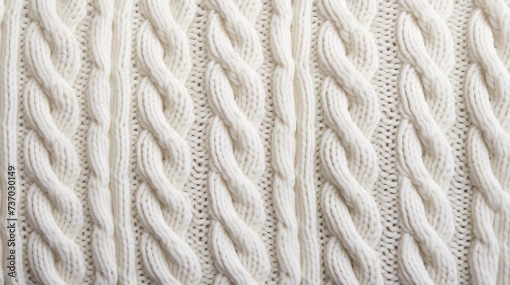 Close - Up of White Knit Wool Texture. Close - Up of White Knit Wool Texture.