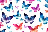 Pattern of colored butterflies