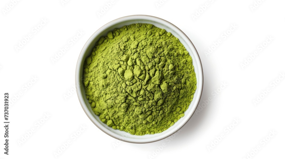 Green tea powder. Generative AI Green tea powder. Generative AI