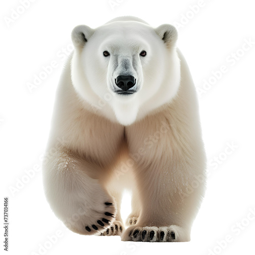 Polar bear isolated on white background photo