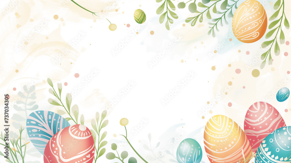 Background for an Easter Party or spring event invitation, inspiration for a card, poster, flyer or similar with copy space suitable for text. - obrazy, fototapety, plakaty 