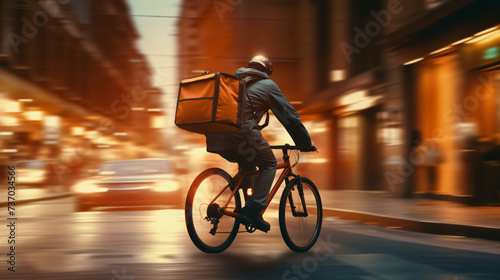 A delivery service courier © Black
