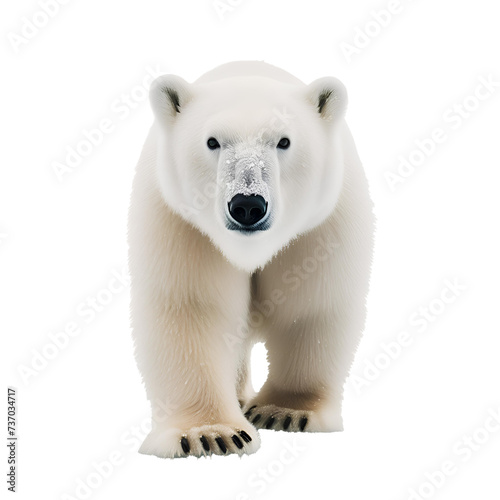 Polar bear isolated on white background photo