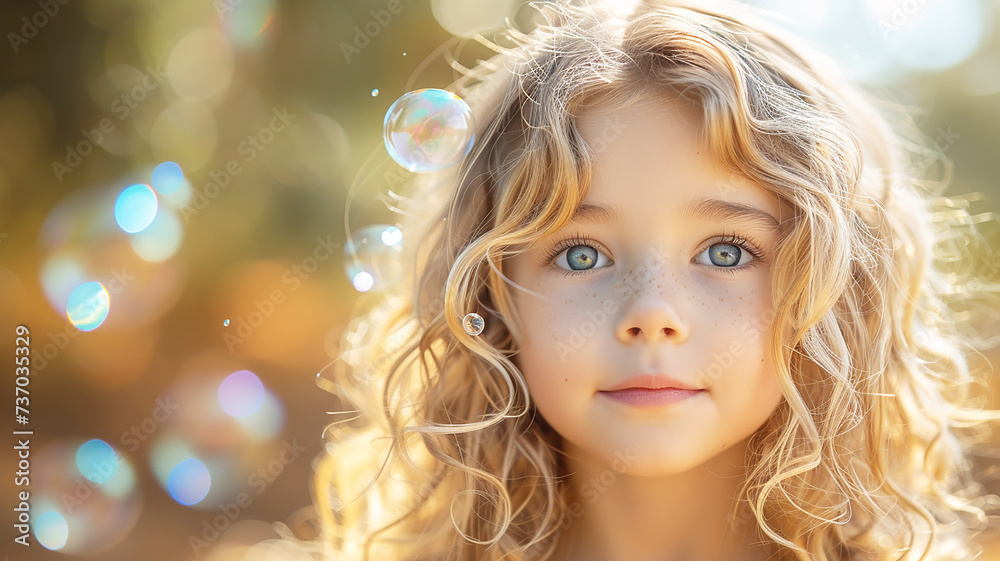 Child playing in the park, Generative AI. Child playing in the park, Generative AI.