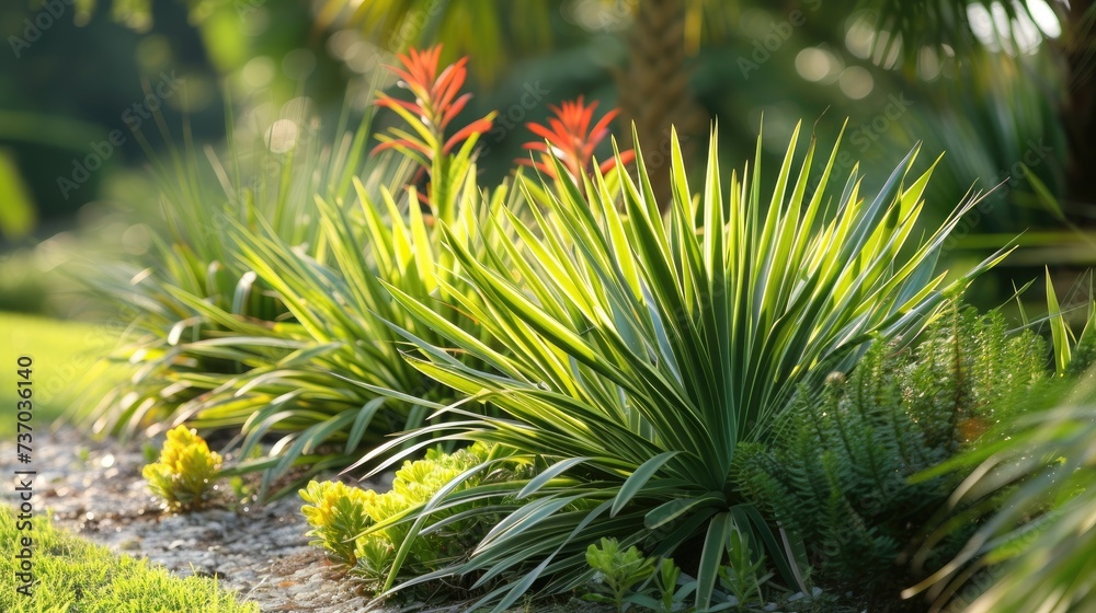 Ornamental garden plant. Generative AI Ornamental garden plant. Generative AI