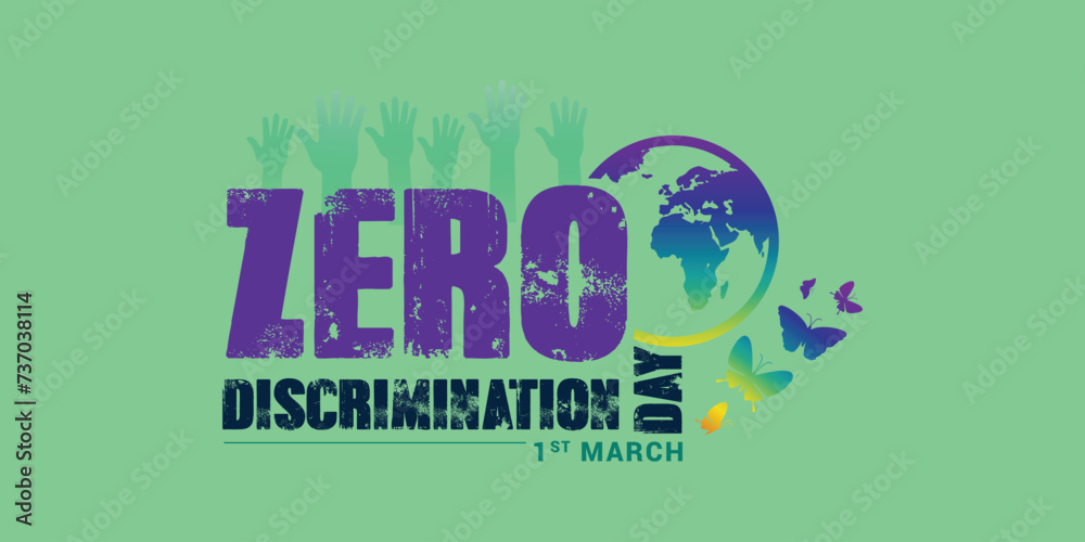 Zero Discrimination Day 1 March. Vector graphic of Zero Discrimination Day good for Zero Discrimination Day celebration, we celebrate the right of everyone to live a full and productive life
