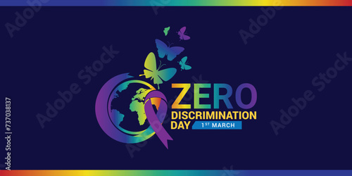 Zero Discrimination Day 1 March. Vector graphic of Zero Discrimination Day good for Zero Discrimination Day celebration, we celebrate the right of everyone to live a full and productive life