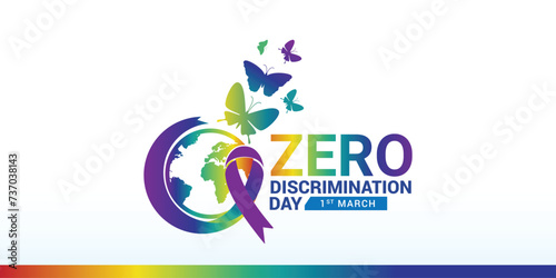 Zero Discrimination Day 1 March. Vector graphic of Zero Discrimination Day good for Zero Discrimination Day celebration, we celebrate the right of everyone to live a full and productive life