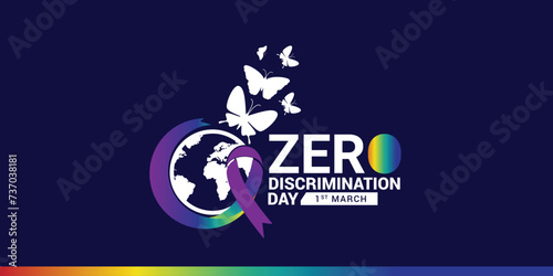 Zero Discrimination Day 1 March. Vector graphic of Zero Discrimination Day good for Zero Discrimination Day celebration, we celebrate the right of everyone to live a full and productive life