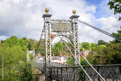 The Queens Park Bridge, a landmark of Chester photo