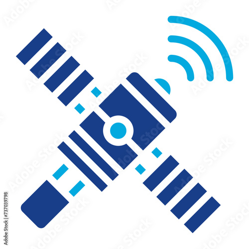 Space Station icon vector image. Can be used for Science Fiction.