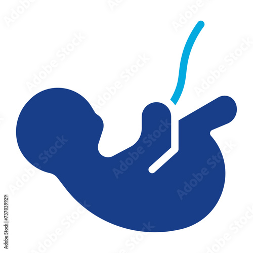 Fetus icon vector image. Can be used for Science Fiction.