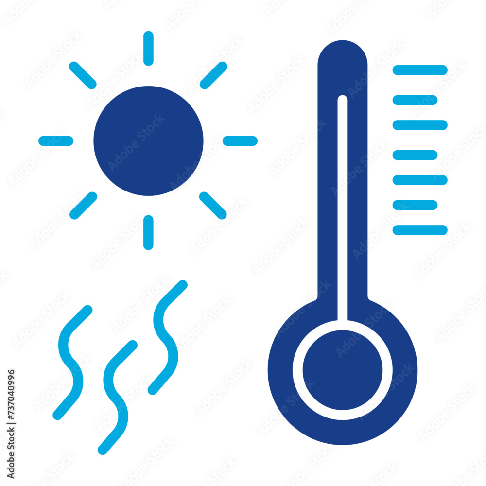 Heatwave icon vector image. Can be used for Natural Disaster. Heatwave icon vector image. Can be used for Natural Disaster.