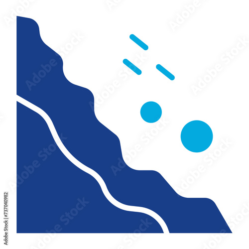 Snow Avalanche icon vector image. Can be used for Natural Disaster.