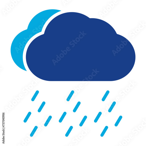 Heavy Rain icon vector image. Can be used for Natural Disaster.