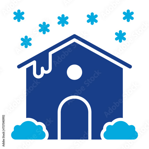 Home Blizzard icon vector image. Can be used for Natural Disaster.