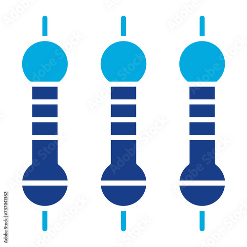 Resistor icon vector image. Can be used for Electric Circuits.