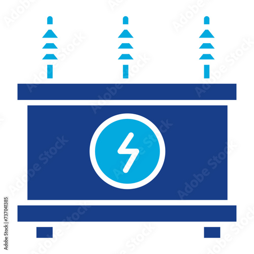 Transformer icon vector image. Can be used for Electric Circuits.