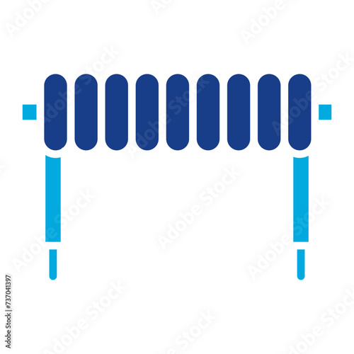 Inductor icon vector image. Can be used for Electric Circuits.