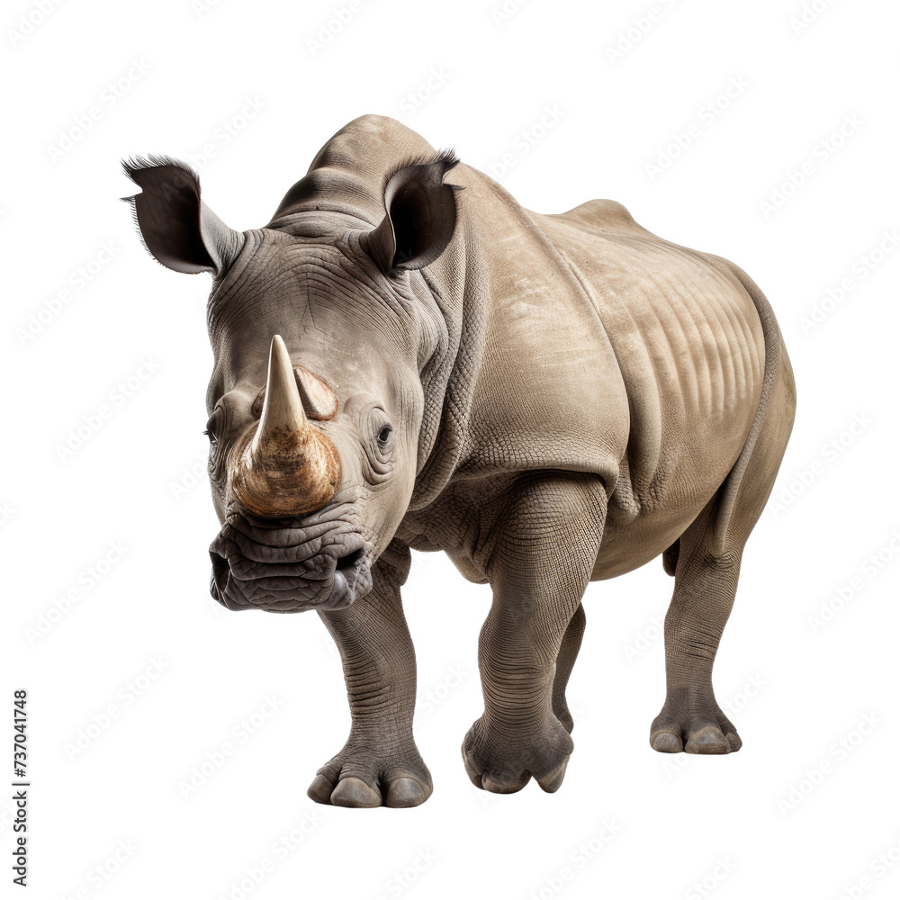 Rhino on transparent background