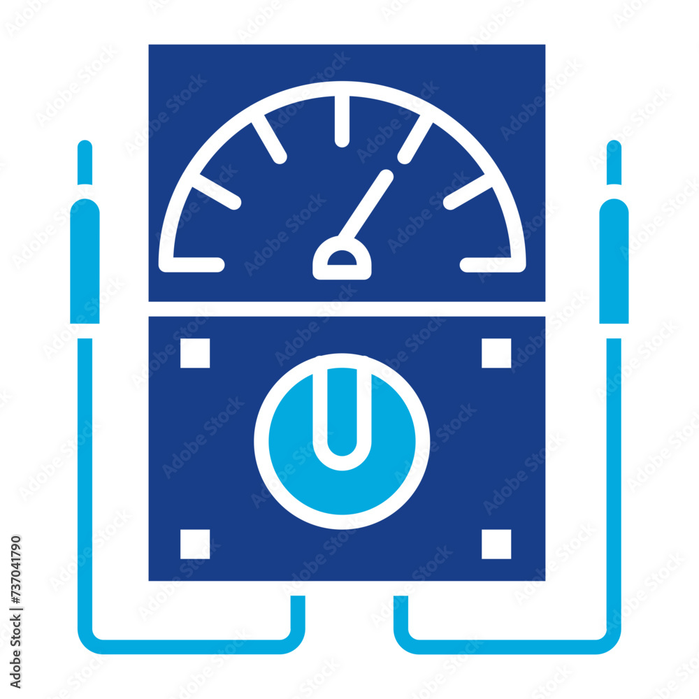 Voltmeter icon vector image. Can be used for Electric Circuits. Voltmeter icon vector image. Can be used for Electric Circuits.
