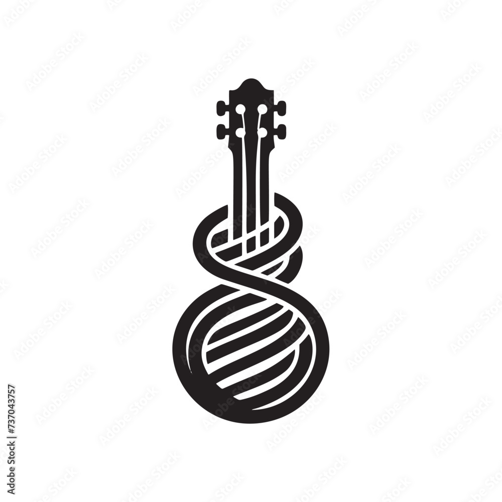 Guitar Logo Icon vector can be editable and resize Guitar Logo Icon vector can be editable and resize