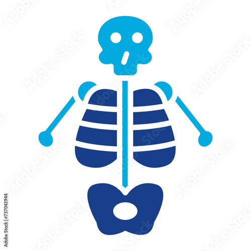 Skeleton icon vector image. Can be used for Human Anatomy.
