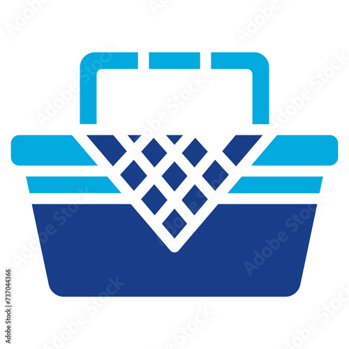 Picnic Basket icon vector image. Can be used for Outdoor Fun.