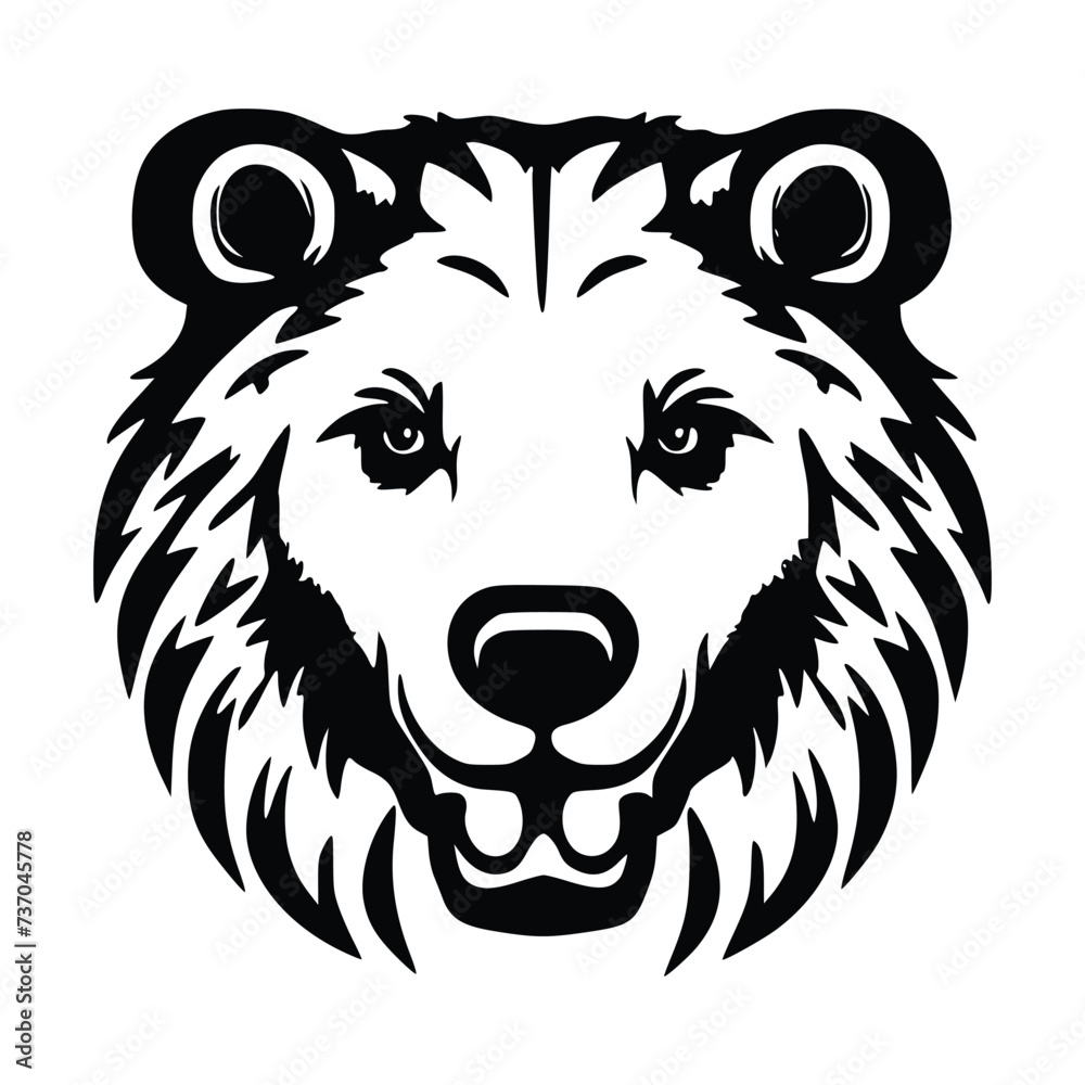 lion head vector, illustration, black and white lion head vector, illustration, black and white