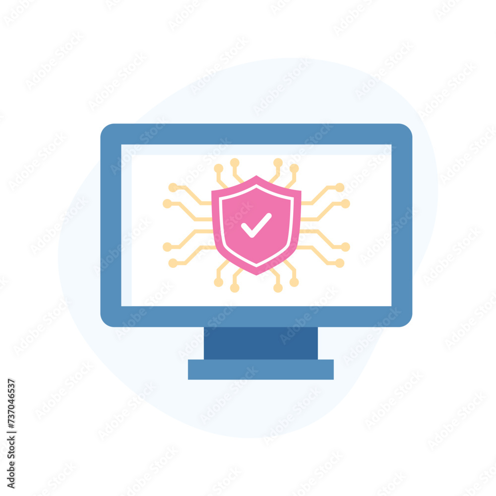 Get this creative icon of secure network in flat style, ready for premium use Get this creative icon of secure network in flat style, ready for premium use