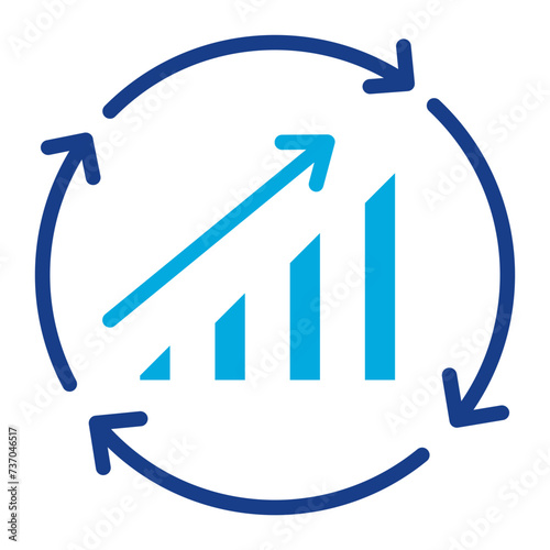 Continuous Improvement icon vector image. Can be used for Leadership.