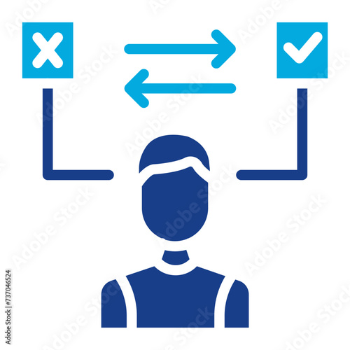 Decisiveness icon vector image. Can be used for Leadership.