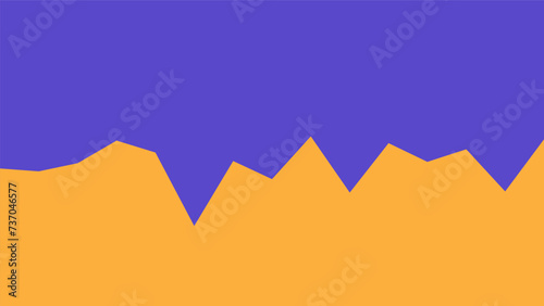 Geometric Jagged Line Split Up Two Colors Yellow and Purple Background Wallpaper