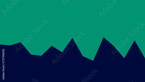Geometric Jagged Line Split Up Two Colors Blue and Green Background Wallpaper