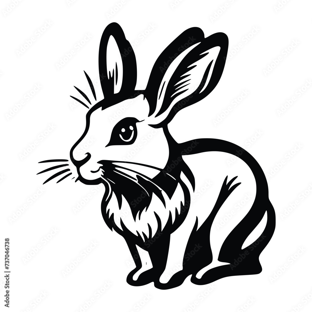 illustration of a rabbit, vector illustration of a rabbit, vector