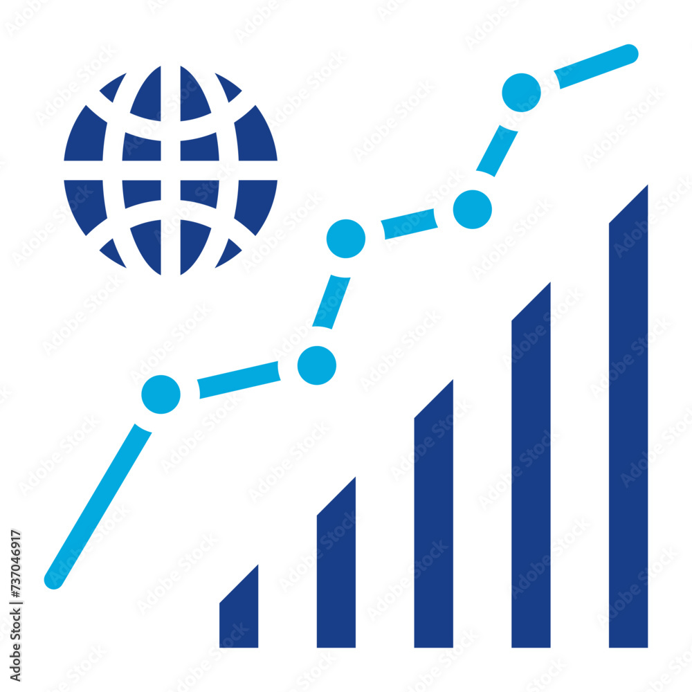Fototapeta premium Network Growth icon vector image. Can be used for Networking.