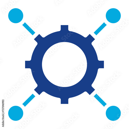 Network Integration icon vector image. Can be used for Networking.